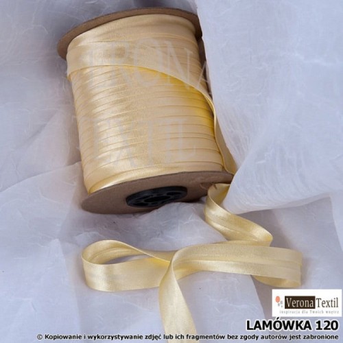 Lamowka atlasowa 120 kremowa