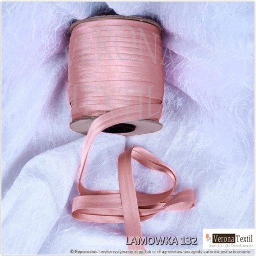 Lamowka atlasowa 132 rozowa