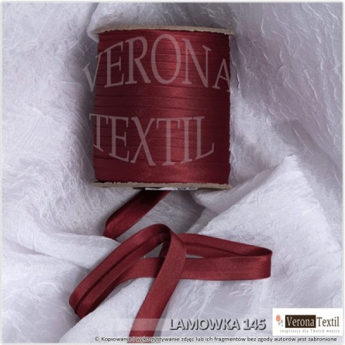 Lamówka atłasowa 145 bordowa