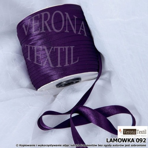 Lamowka atlasowa 92 ciemna fioletowa