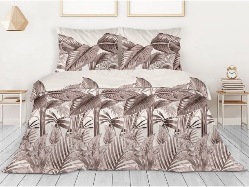 Pościel 220x200 Satyna Bawełniana Gold Palm &Co