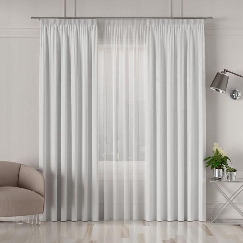 IBIZA Tkanina dekoracyjna, wysokość 300cm, kolor 001 biały