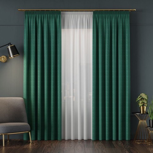 IBIZA Tkanina dekoracyjna, wysokość 300cm, kolor 013 szmaragdowy