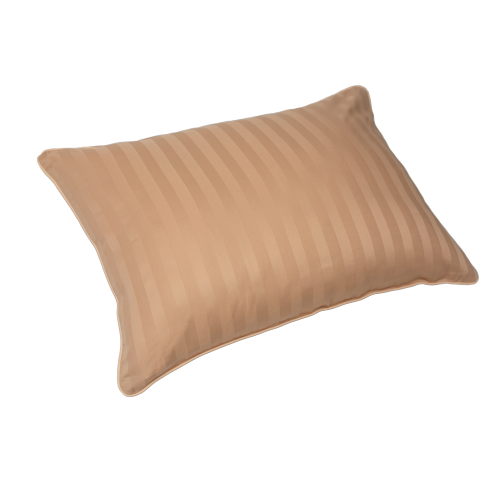 Poszewka bambusowa beżowa z wypustką -  jasny beż