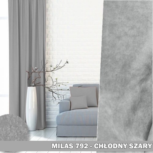 Tkanina MILAS 792  chłodny szary 290