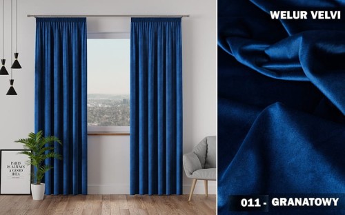 Welur VelVi Granatowy 011 300