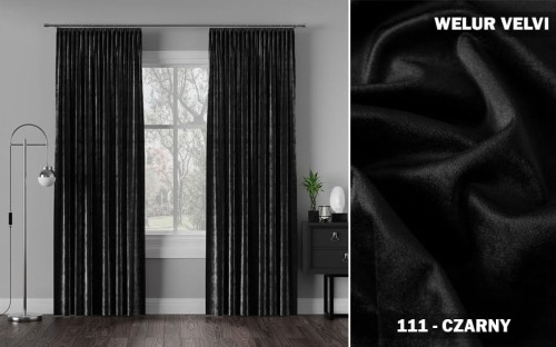 Welur VelVi Czarny 111 300