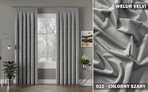 Welur VelVi Chłodny szary 022 300