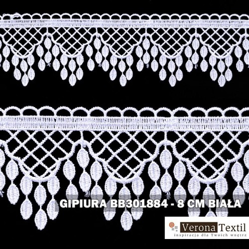 Gipiura BB301884 8 cm biała