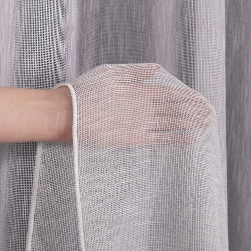 DALIDA Firana fantazyjna,siatka , lekka zasłona, kolor 007 pudrowy róż.