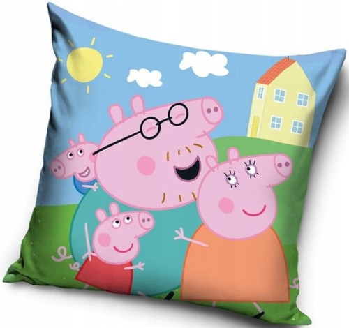 Poszewka dwustronna 100% mikrofibra 40x40  ŚWINKA PEPPA PP182045