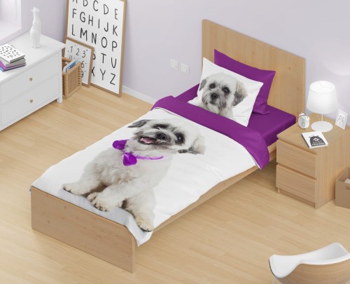 Pościel Best Friends 100% bawełna 140x200+70X90 - wz. Pies 007