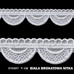 Gipiura 073307 4 cm biała brokatowa nitka