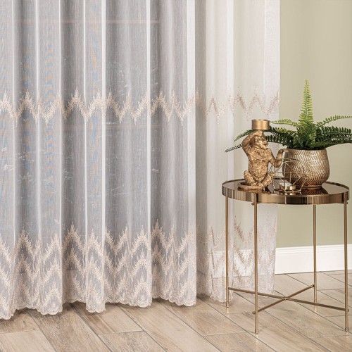 Firanka haftowana ze złotym błyskiem 127337 /280/011