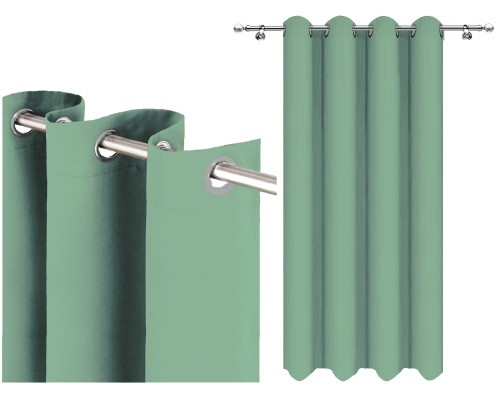 Zasłona na przelotkach  LEN 1 160x145  jasna pastel zieleń 3E