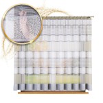 Firana żakardowa 17418 049 160 biała z szarym