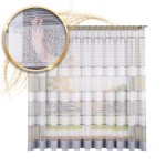 Firana żakardowa 17418 049 180  biała z szarym