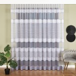Firana żakardowa 17418 049 250 biała z szarym
