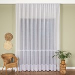 Firana fantazyjna  001770 OLO 002 300 biała z błyszczącą nitką