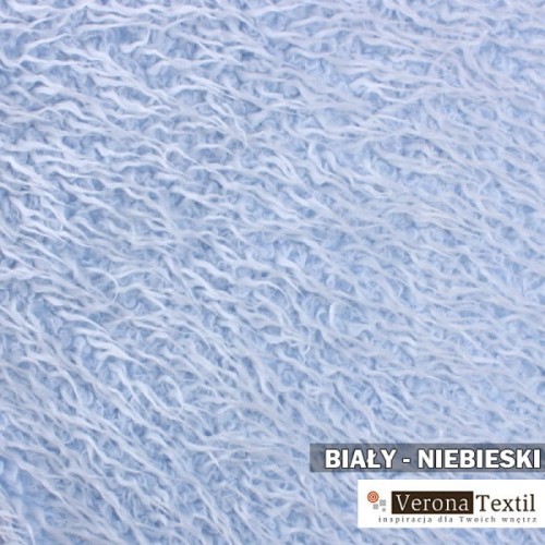 Narzuta Sznurek szer 160 cm Biały Niebieski