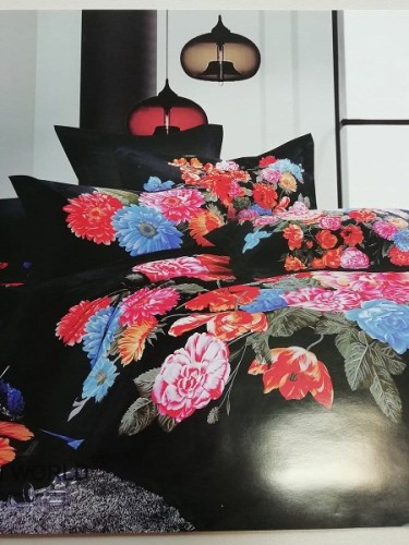 Pościel satyna bawełniana 160X200  box Bukiet