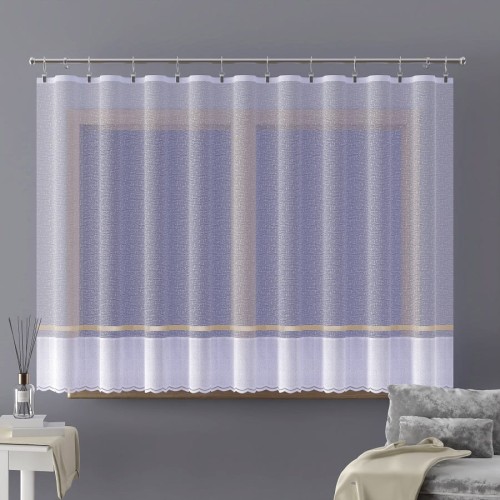 Firana żakardowa 25227 155 biała + złota