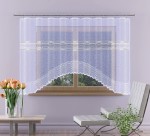 Firana żakardowa 160x300 15695 biała + srebrna