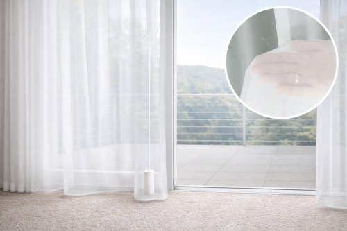 Woal gładki trudnopalny z obciążnikiem 001 305