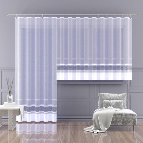 Komplet prosty 250x200 155x300 115017 biała+srebrna