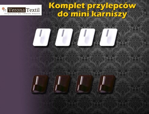 Haczyki samoprzylepne 4 szt/kpl brązowy