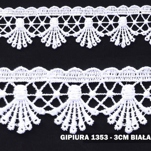 Gipiura 1353  3 cm biała 