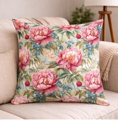 Poszewka Dekoracyjna Welwetowa 45x45 PEONY