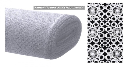 Obrus gipiurowy 8M0077 biały 160 cm 