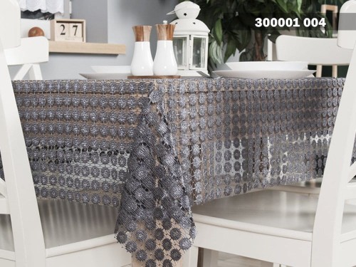 Obrus żakardowy na metry Grafit