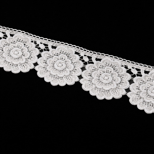 Gipiura motek numer 7087  8 cm biała