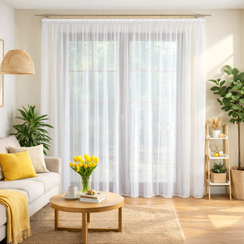 FIRANKA GOTOWA WOAL BIAŁY OBCIĄŻNIK  230x400 TAŚMA     