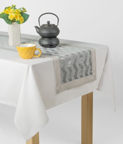 Serwetka Luksusowa z Cekinami  Szary Premium 932