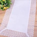 Bieżnik  biały ze srebrną nitką symbol 404