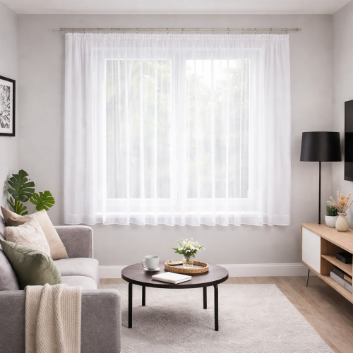 FIRANKA GOTOWA SABLE 160X300 WOAL FRANCUSKI 121 BIAŁA TAŚMA 