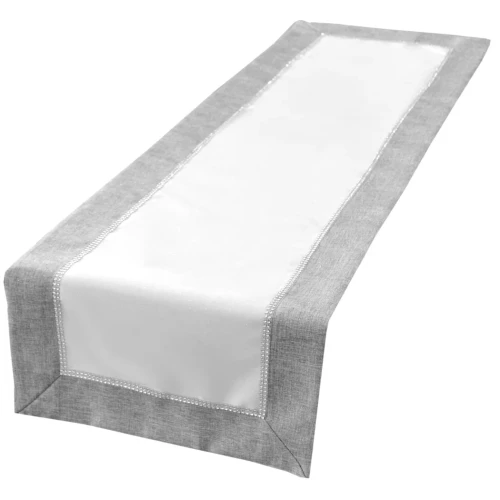 Serwetka Glamour Megan biało-szara