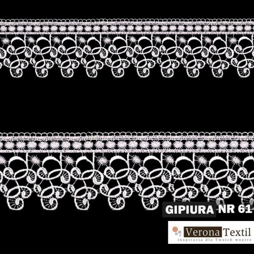 Gipiura numer 61 14 cm biała