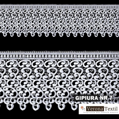 Gipiura numer 7 28 cm biała