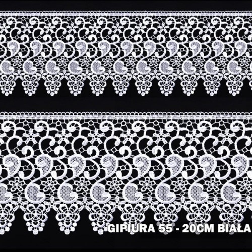 Gipiura numer 55 20 cm biała