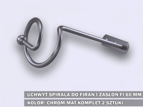 Uchwyt spirala fi 60 chrom mat