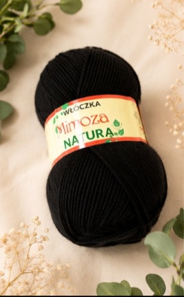 Włóczka MIMOZA 30 czarna