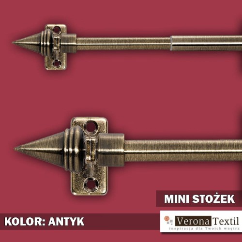 mini karnisz  40-60 antyk stożek