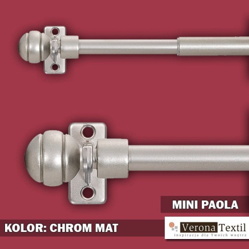 mini karnisz  60-80 chrom mat paola