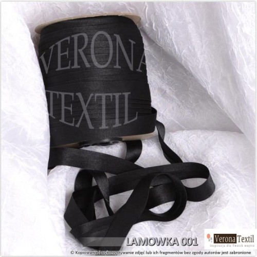 Lamówka atłasowa 001 czarna