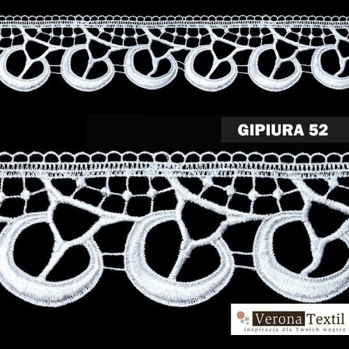 Gipiura numer 52 8 cm biała