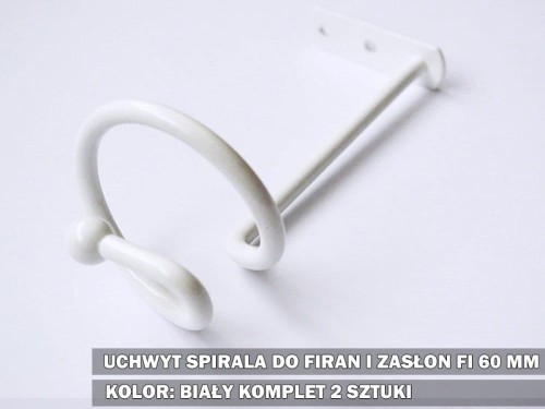 Uchwyt spirala fi 60 biała